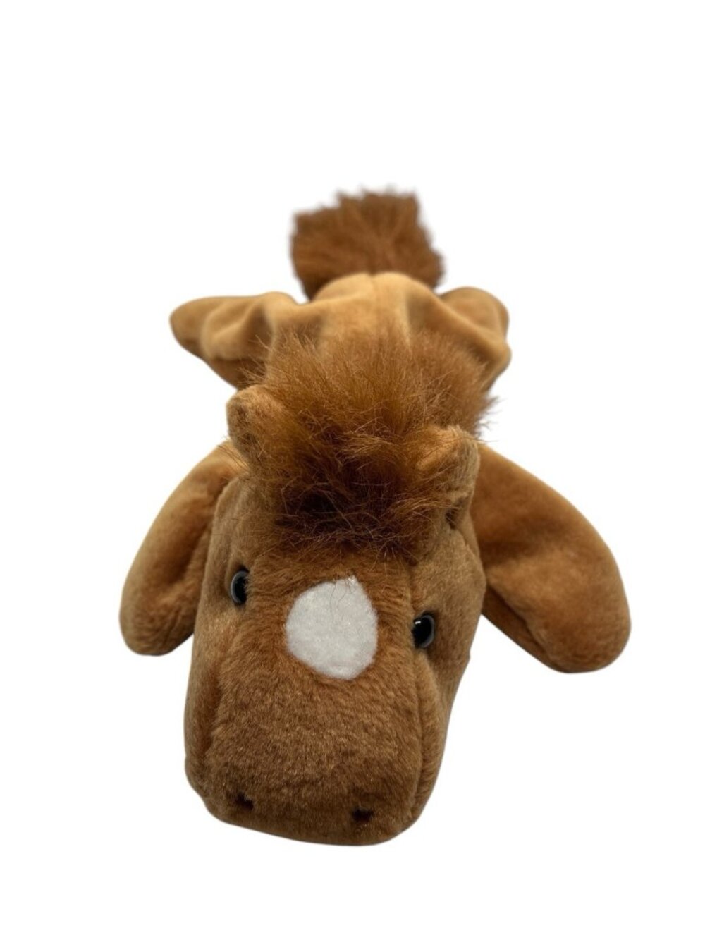 Vintage Plush Horse Bean Bag Stuffed Animal Brown Laying Pony Great American Fun